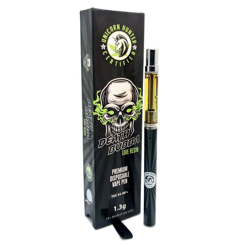 420RSMOM's tweet photo. @LoupeyGardener Unicorn Hunter – Live Resin Vape Pen. 

Without a doubt our most popular disposable pens. 

$40 for 1.3 g of live resin 🔥 https://t.co/bwHSSkajeN