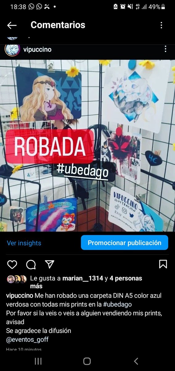 vipuccino's tweet photo. Lo comparto también por aquí
Me han robado en la #ubedaGo de @EventosGoFF 
Toda difusión se agradece y si veis mis prints vendidas por alguien más avisad porfa https://t.co/gT3S0IEGbA