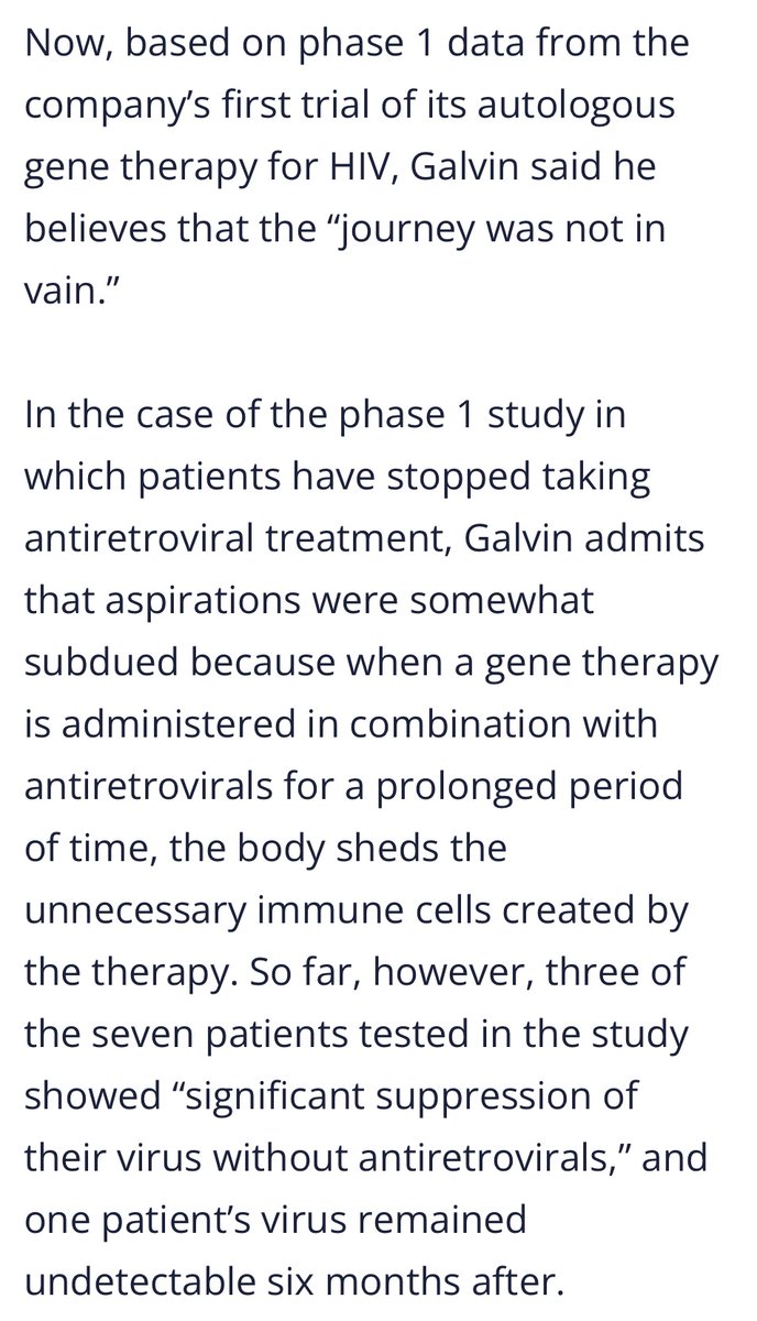 IntrepidBrian's tweet photo. @americangene Disappointing that viral rebound was detected in all HIV cure trail participants. Good disclosure means communicating disappointing news as well as good news.

Curing only a subgroup of 3% of the population or better is a huge readjustment of expectations.

Update your followers! https://t.co/4UOWqgTKQV