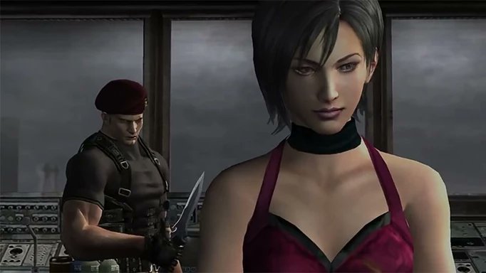 Ada wong from resident evil 4 with blue hair