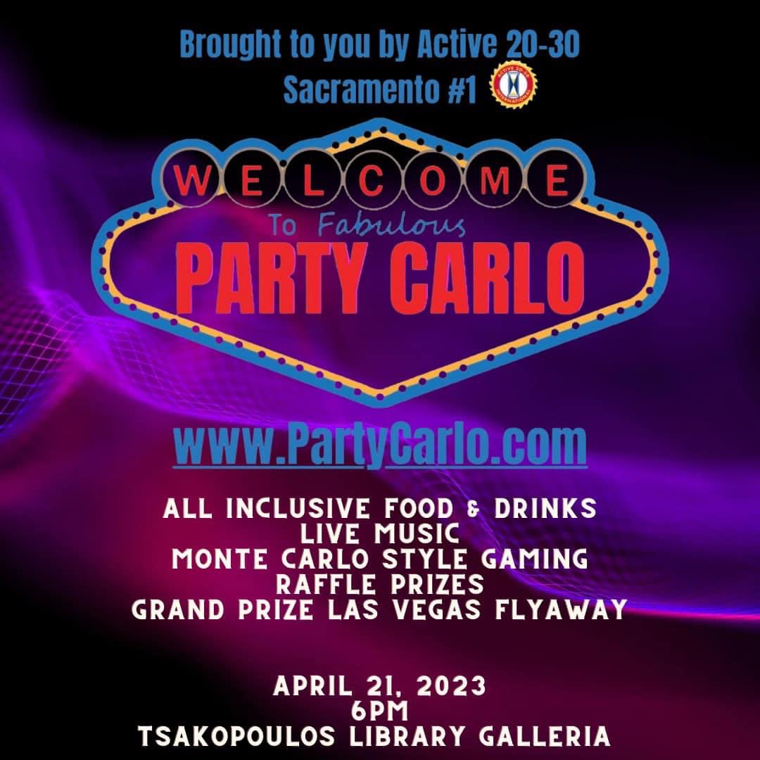 partycarlo.com

Hope to see YOU there!  Get your tickets NOW, you won't want to miss out on ALL the FUN!   #PartyCarlo #sac2030 #Sacramento #Active2030 #community #Spring #beACTIVE