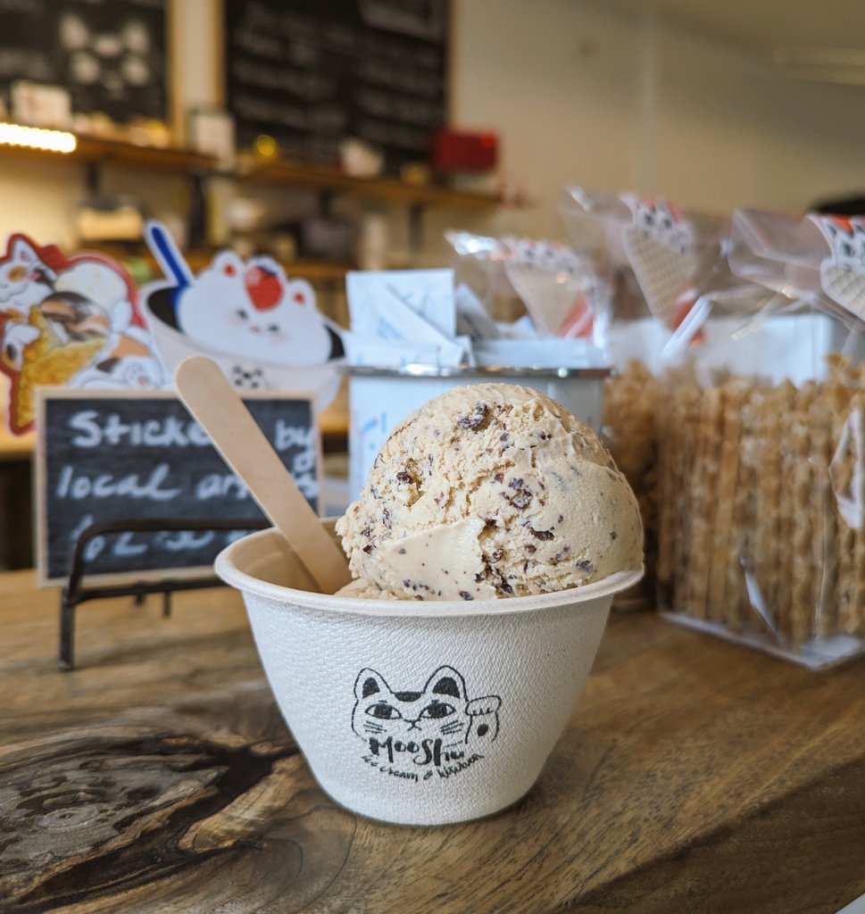 MooShuIceCream's tweet photo. The rumours are true! President Biden did have a scoop of Friendchip Goals ice cream at the PM's home. We didn't get to meet the President or Jill Biden but it's pretty cool for us anyway! We heard that he enjoyed the flavour! 😏 You could say we are the new President's Choice ®️ https://t.co/S5Tr5UJr4V