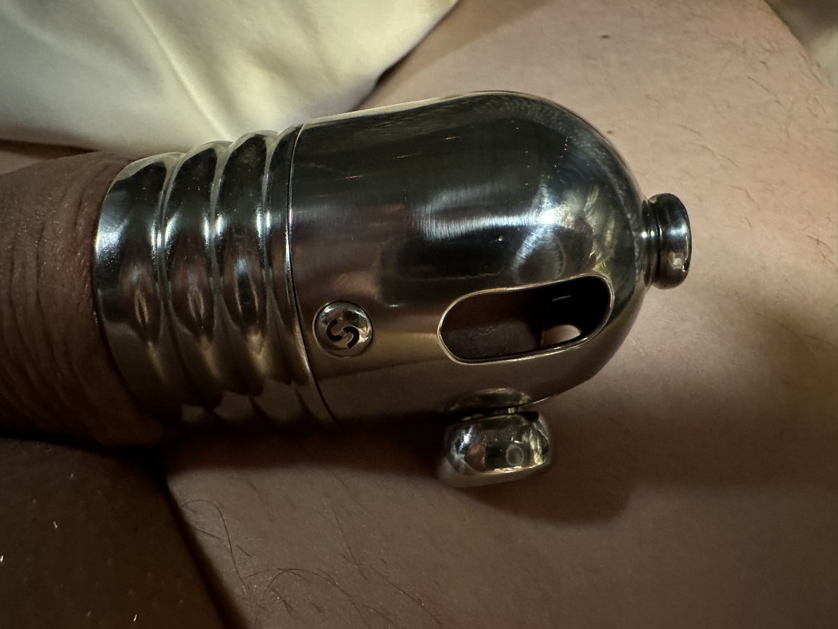 Very excited (so to speak) by the new addition to the family here! It only hurts when I’m horny…in a good way #lockedinwerks #steelwerks