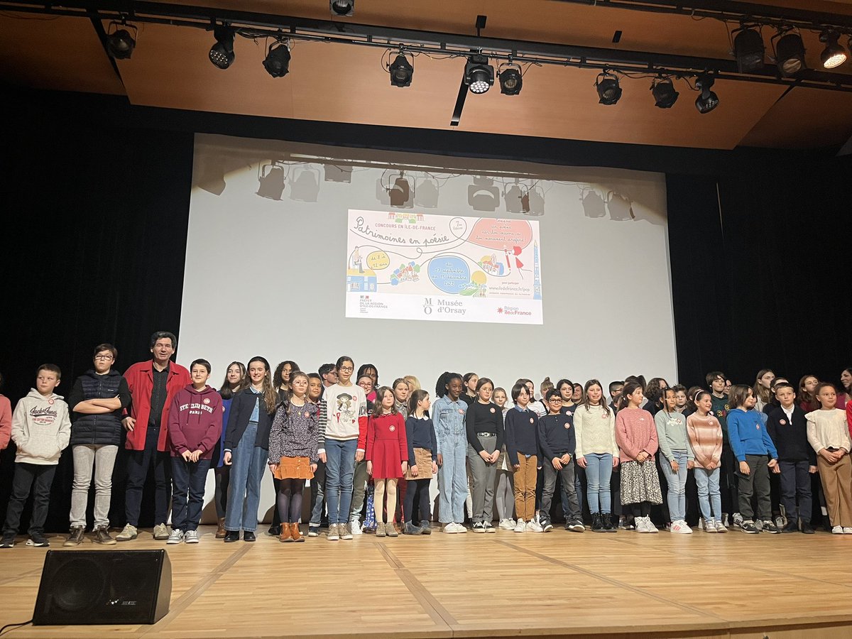 veroniquemely's tweet photo. Faire découvrir aux jeunes le patrimoine francilien en encourageant leur créativité et leur curiosité, c’est la mission de « Patrimoines en poésie ». Remise des prix auj. au @MuseeOrsay  Une belle opération conjointe @iledefrance et DRAC. 
#patrimoine @so_demoustier https://t.co/iLZT7dVUni