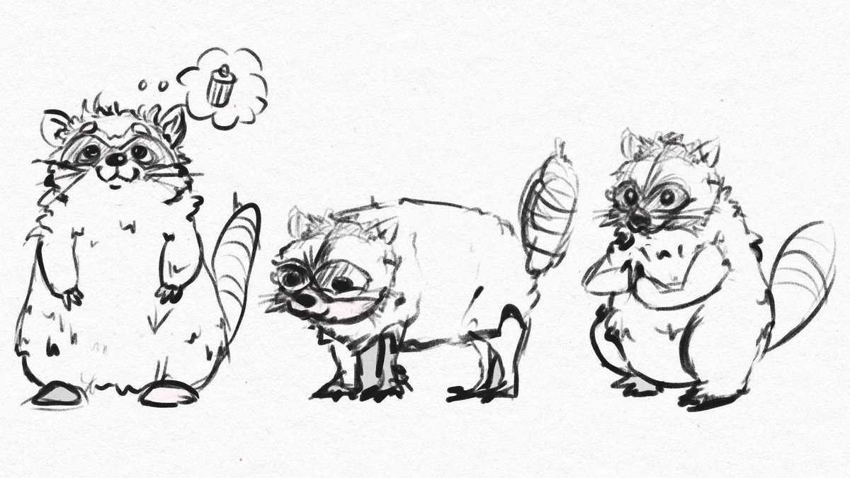 e_rigs's tweet photo. Trash Town Conceptart 🦝

Amazing sketches and animations by our student Jennifer Bauer!✨ 

You want to study gamedesign in Germany yourself? Then take a look at our website: https://t.co/fwpfywce5D 😎

#conceptart #characterdesign #charactersheet #gameart #sketch https://t.co/24ruH6Jhrp