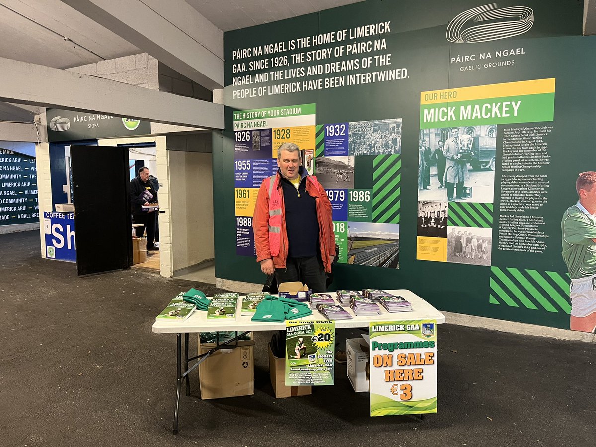 Dont forget to pick up your copy under the Mackey Stand this evening Limerick Gaa Annual 2023.