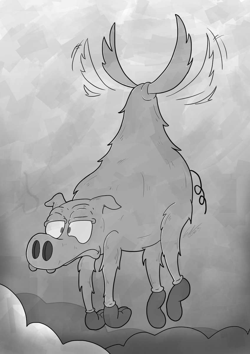 MrGametv1994's tweet photo. The Flying Pig
(Another attempt with Krita)
#toon #cartoon #catoonist #drawing #digitalart #blackandwhite #pig #animal #brackground #classic #funny #gag #comedy #myart #original #krita https://t.co/xETec5Vsdi