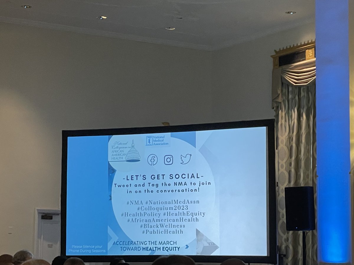 cclareMDMPH's tweet photo. Social media guru and ⁦@NationalMedAssn⁩ member ⁦@docmosho⁩ moderates a SoMe and technology panel at #Colloquium2023 #healthequity #technologyequity #healthpolicy https://t.co/bsjyzTLEK1