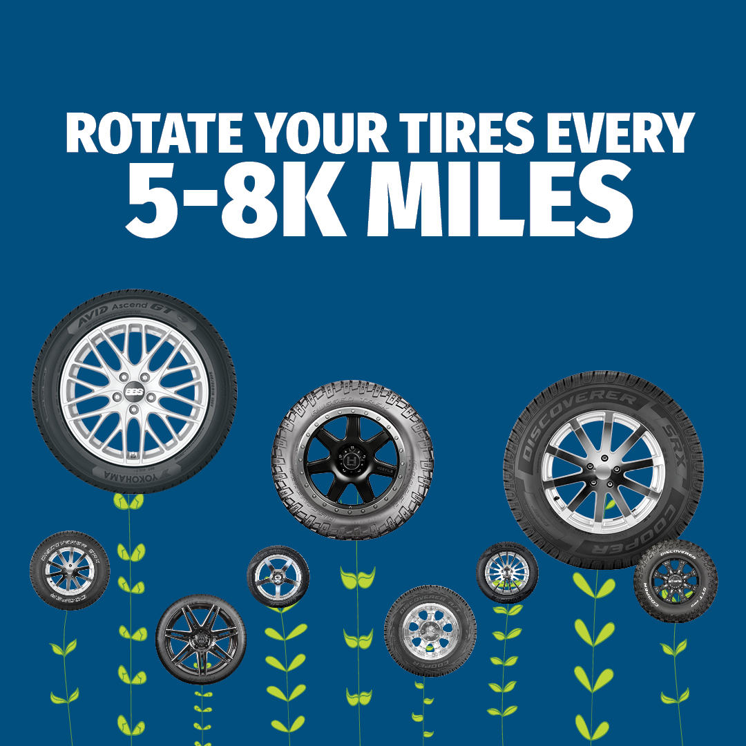 Tire_Rama's tweet photo. Nothing ruins a road trip quicker than a blown tire. Rotate your tires every 5-8 thousand miles to ensure even tread wear. #TireTip

👉 Schedule an appointment today! https://t.co/zpZntIhwRG