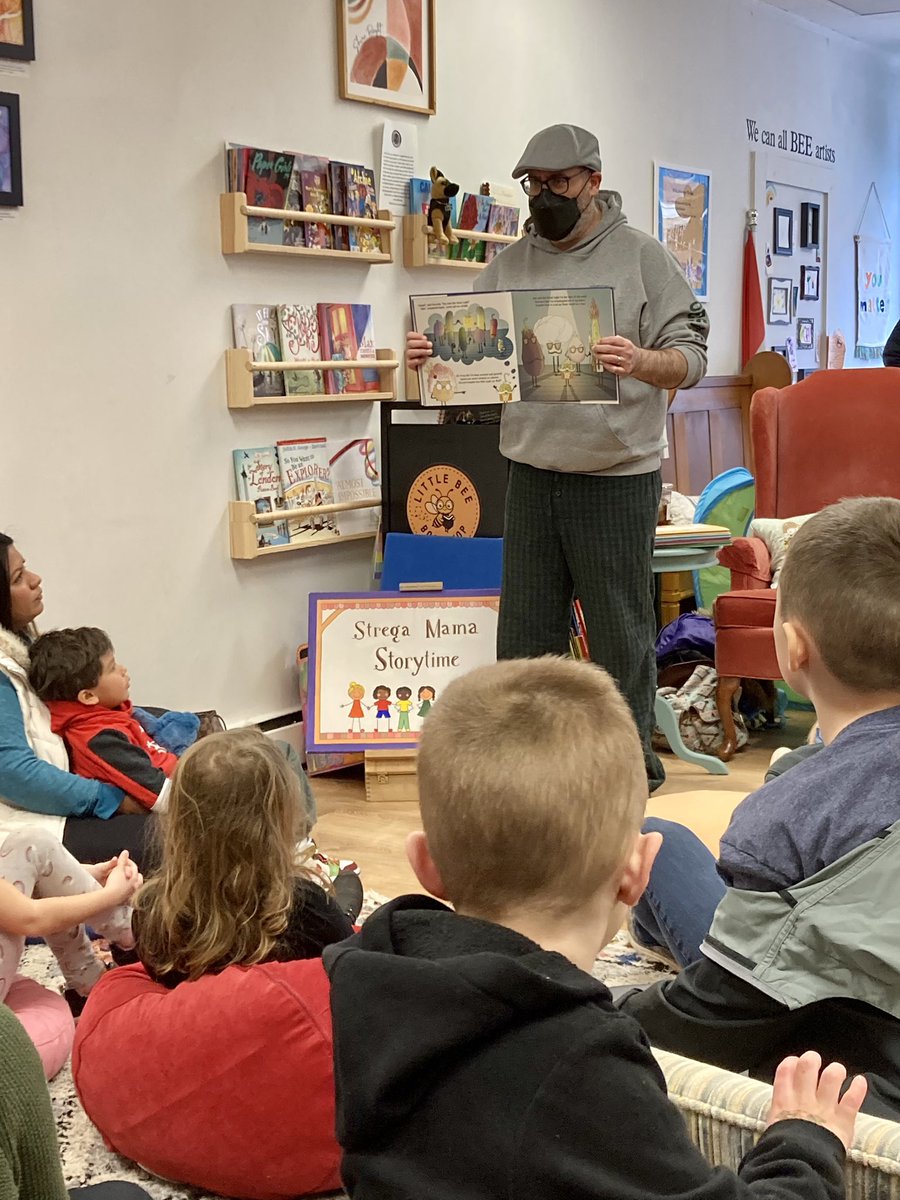 Strega_Mama's tweet photo. 📚🥳 You can’t spell @joshfunkbooks without FUN!! And we had SO much fun at the @bee_bookshop reading “The Great Caper Caper”! Storytime with you both was a 
BR💡GHT Idea! 📚❤️ Love, @Strega_Mama ! 

#joshfunkbooks #bee_bookshop #strega_mama #thegreatcapercaper https://t.co/wpSZTBwD51