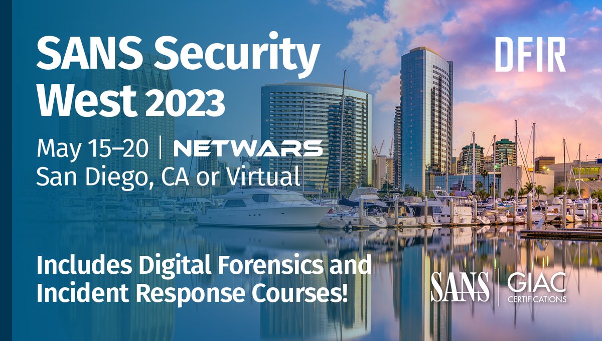 sansforensics's tweet photo. 🔍 Gain the skills a successful digital forensic or incident response specialist needs to defend against cyber crime.
Available #SANSDFIR courses offered at #SANSSecWest:
#FOR509 | #FOR585 | #FOR710
➡️ Register: https://t.co/cfRWp56FzS
@sansforensics
#SANSLiveTraining #DFIR https://t.co/jNqOqPrxMs