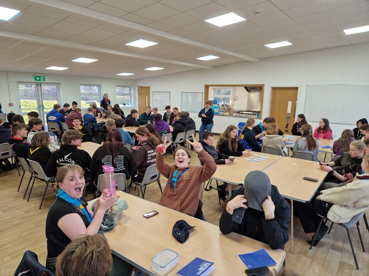 70+ Explorers at <a href="/derbyshirescout/">Derbyshire Scouts</a>  Young Leader training weekend!! <a href="/Sue1Harris/">Sue Harris</a> <a href="/AyeshaKarimUKYC/">Ayesha Karim</a> <a href="/theLTrayne/">Lewis Dangerfield</a> <a href="/MichaelHawley95/">Michael Hawley</a> #SkillsForLife