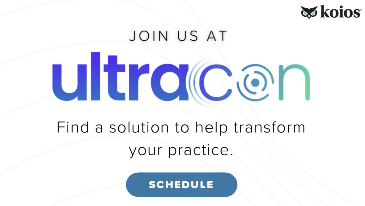 KoiosMed's tweet photo. Attending #Ultracon23 powered by @AIUMultrasound? Schedule your 1:1 demo to discover our latest innovations and learn how Koios DS is enabling clinicians to make decisions using #AI enabled decision support.
Find us at the @GEHealthCare booth #201!
Schedule here: https://t.co/nUXSsTeWNi