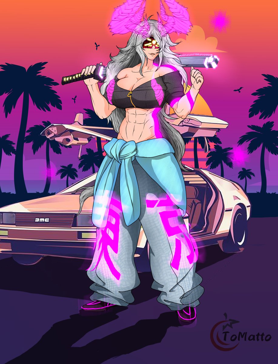 ToMatt0_Cherry's tweet photo. Well, with some Friends we do style events with our characters creating them "Skin" as if they were from another universe.

#aesthetic #artwork #digitalart #dibujodigital #retro #doodles #synthwave #vaporwave https://t.co/lXi7CIPmMD