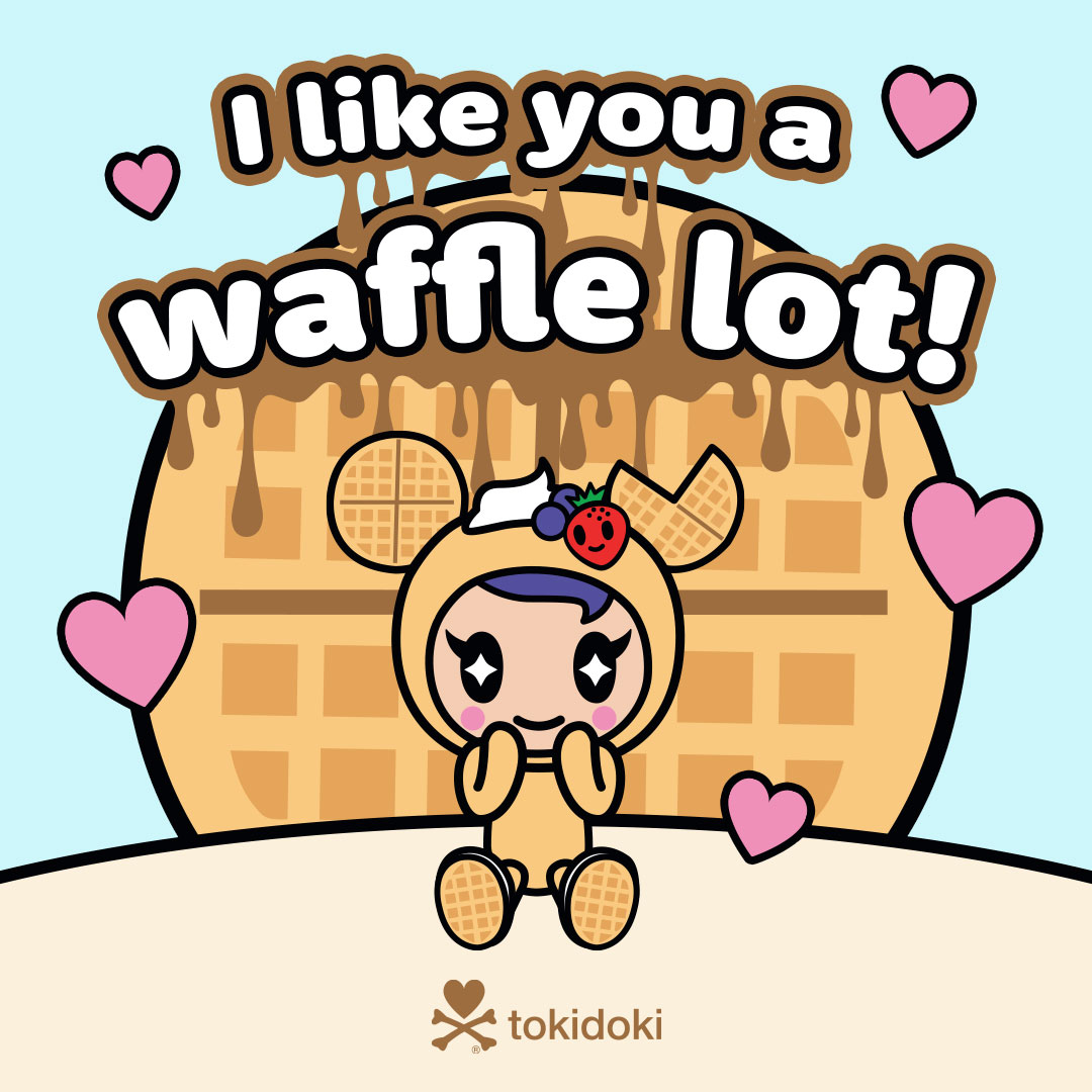 #InternationalWaffleDay with some #tokidoki love! 💕 Tag a friend who makes you waffley happy! 🧇🧡