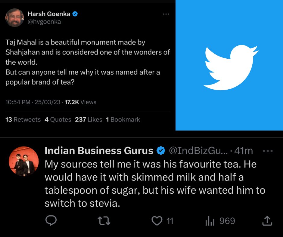 NewsNowNation's tweet image. Epic Twitter Chat between @hvgoenka and @IndBizGuru 😎😎 | #Iamsorry 😀😀