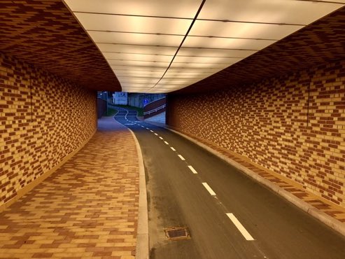Absolutely stunning 🚶‍♀️ 🚲 tunnel in Aarhus 🇩🇰 
📸 <a href="/cykeltrafikken/">CykelTrafikken.dk</a>