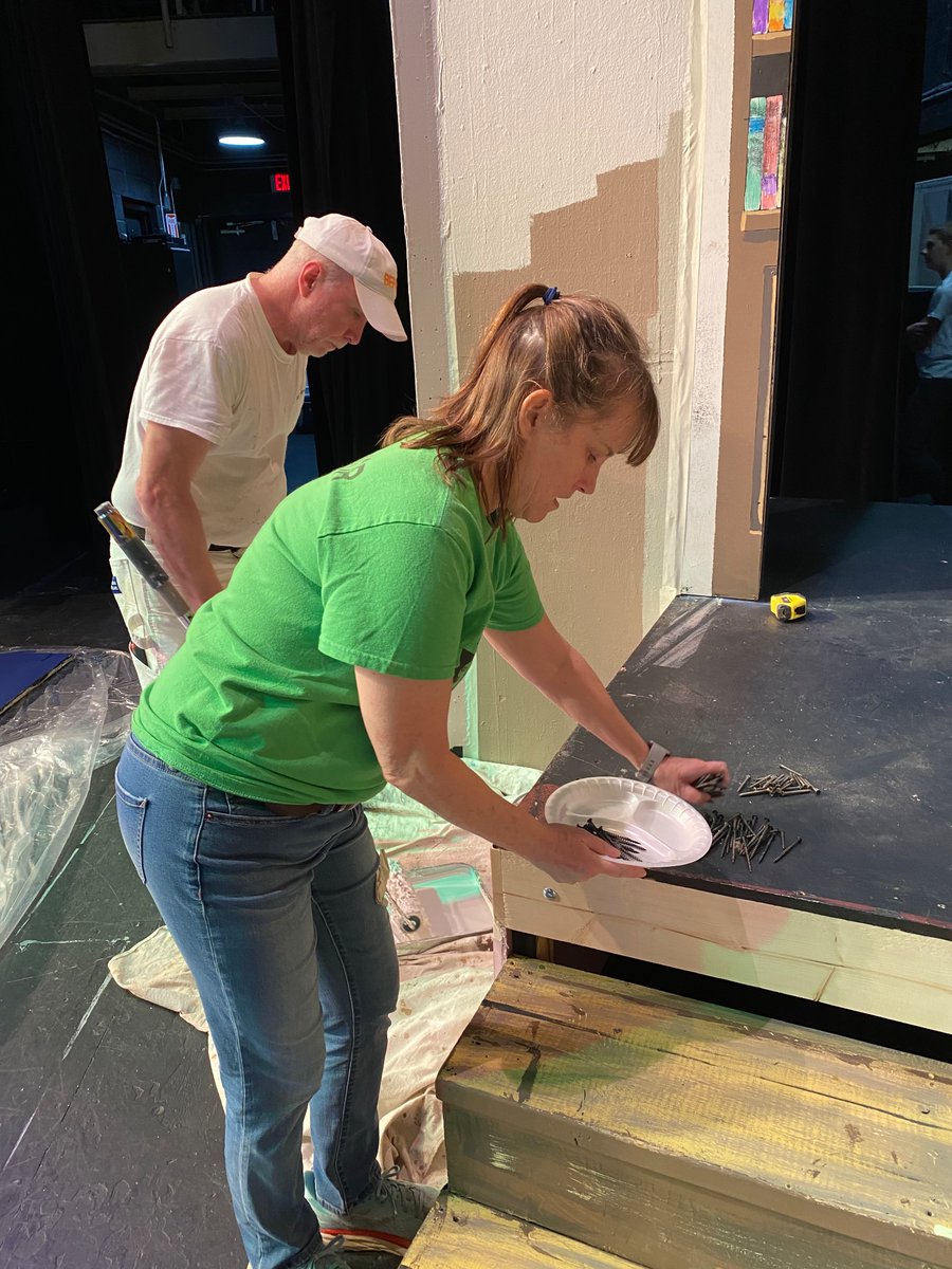 KirkPlayers's tweet photo. Set construction for “Chasing Charming.”

Opening March 31! https://t.co/IzGbRd1pR0