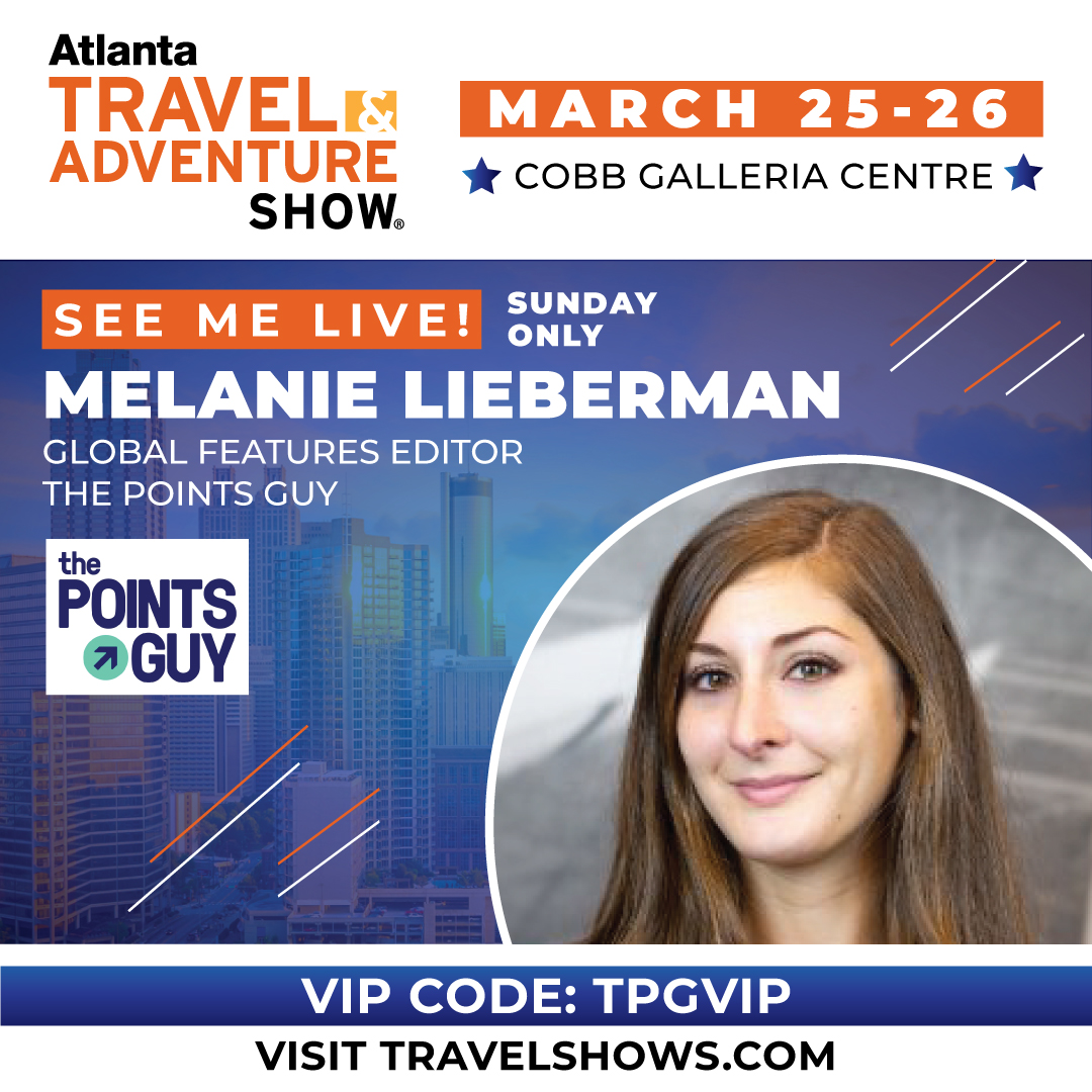 Melanie Lieberman (@melanietaryn) on Twitter photo The Atlanta <a href="/TravAdventure/">TravelAdventureShow</a> Show kicked off this weekend, but it's still possible to see me and <a href="/GlobeTrotScott/">Scott Mayerowitz</a> on a panel with <a href="/PeterSGreenberg/">Peter S. Greenberg</a>! We'll be at the Cobb Galleria Centre at 11:30 a.m. tomorrow — and you can still get tickets! eventbrite.com/e/403652985947… The Atlanta <a href="/TravAdventure/">TravelAdventureShow</a> Show kicked off this weekend, but it's still possible to see me and <a href="/GlobeTrotScott/">Scott Mayerowitz</a> on a panel with <a href="/PeterSGreenberg/">Peter S. Greenberg</a>! We'll be at the Cobb Galleria Centre at 11:30 a.m. tomorrow — and you can still get tickets! eventbrite.com/e/403652985947…