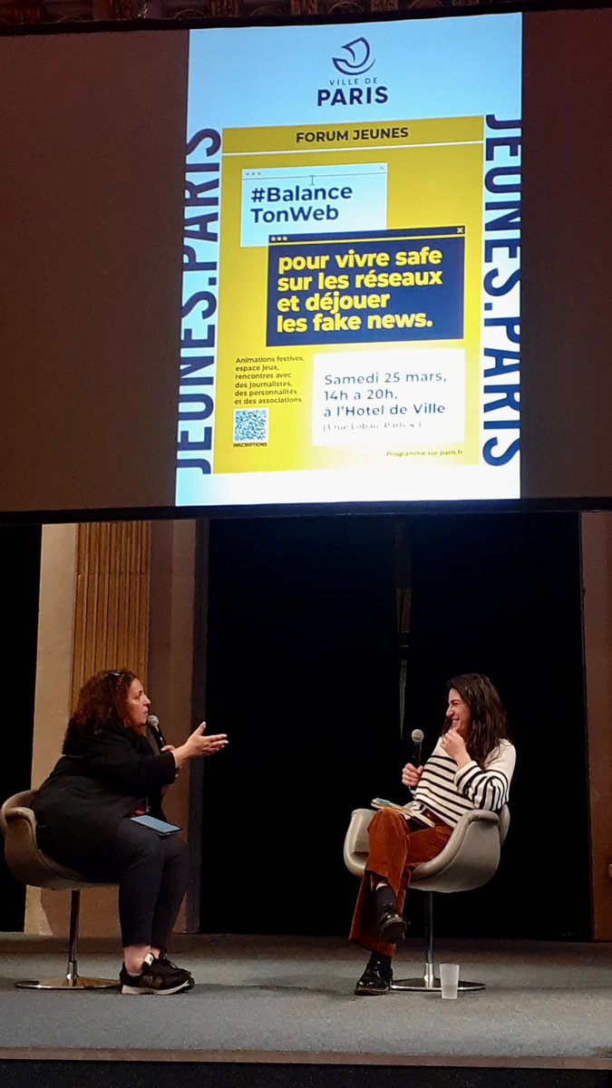 Helenebidard's tweet photo. Très beau succès pour le forum #BalanceTonWeb à l’Hôtel de Ville de @Paris cet après-midi avec plusieurs centaines de personnes qui ont profité des rencontres, ateliers et animations avec des journalistes et professionnel•les !
Un grand merci à tou•tes les participant•es ! https://t.co/lfH2WUpwv7