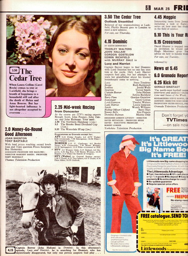 Graeme Wood On Twitter RT woodg31 TV 25 3 77 ITV 3 50 The Cedar graeme-wood-on-twitter-rt-woodg31-tv-25-3-77-itv-3-50-the-cedar