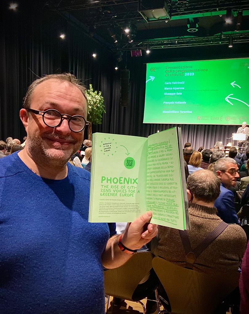 phoenix_h2020's tweet photo. #PhoenixEUproject has been mentioned yesterday during the official presentation of the @FondFeltrinelli  2023 Season. Among the guests: #FrancoiseHolland and #BeppeSala. 
We are part of a compelling program dedicated to the future of #democracy and #citizenparticipation! https://t.co/vwJ72byRUZ