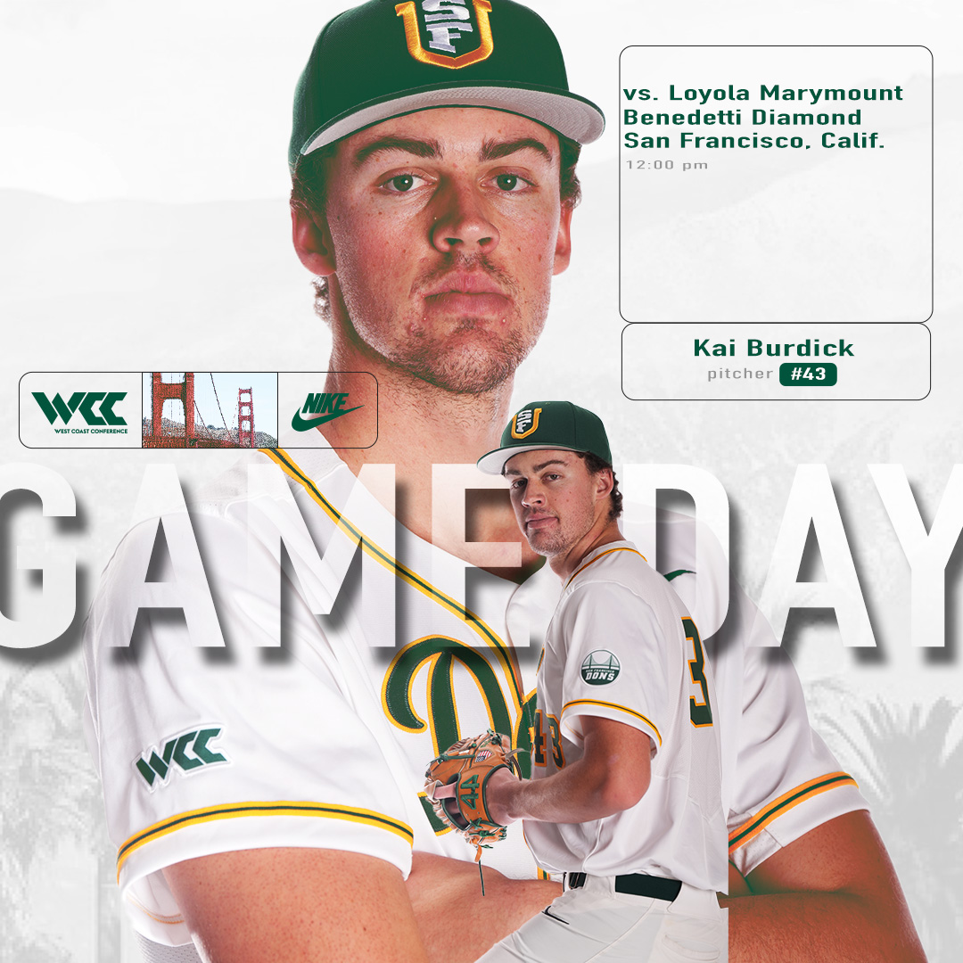 SFDonsBaseball's tweet photo. GAME DAY ‼️

🆚Loyola Marymount
⏰1:00 pm
📍Benedetti Diamond
📺: https://t.co/uP7kmLFJJe
📊: https://t.co/2BqLRYa2uu

#USFDons | #WCCsports https://t.co/YmgNbYISFA