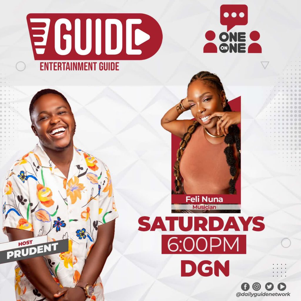 prudenthimself's tweet image. Hosting black star barbie @FeliNuna and my brothers @pepjunia & @Atokilson on the show today.
#DailyGuideNetwork #eguide #felinuna #prudenthimself