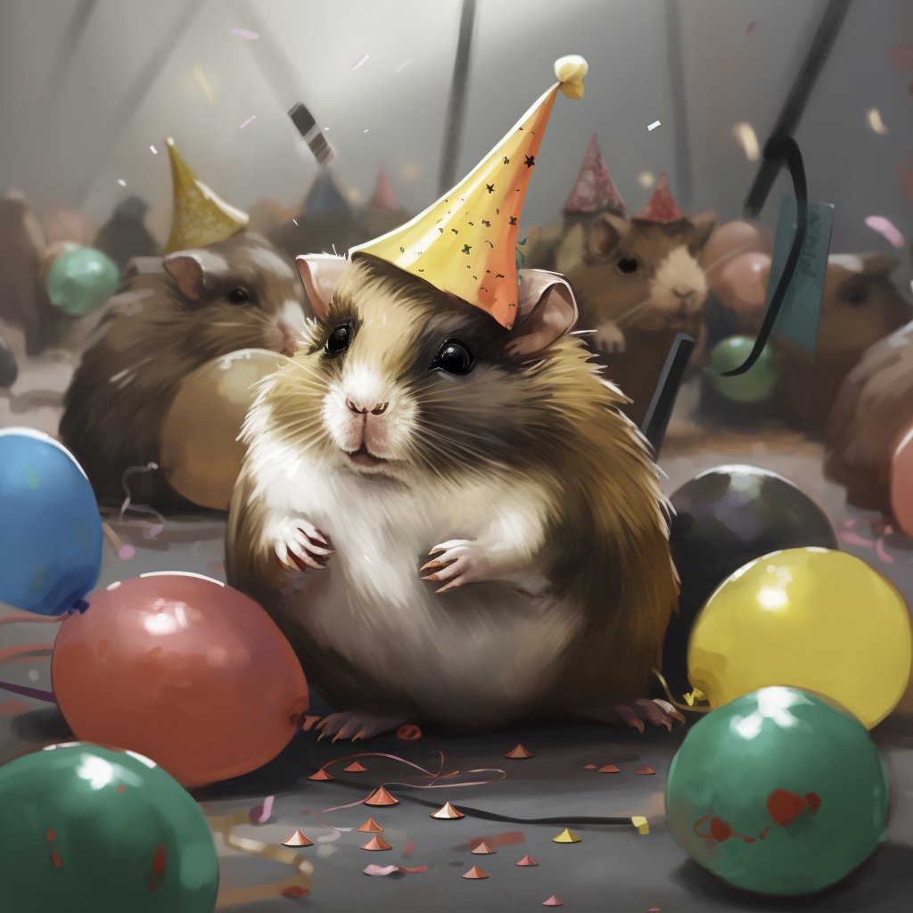 Ain't no party like a #hamster party #midjourney