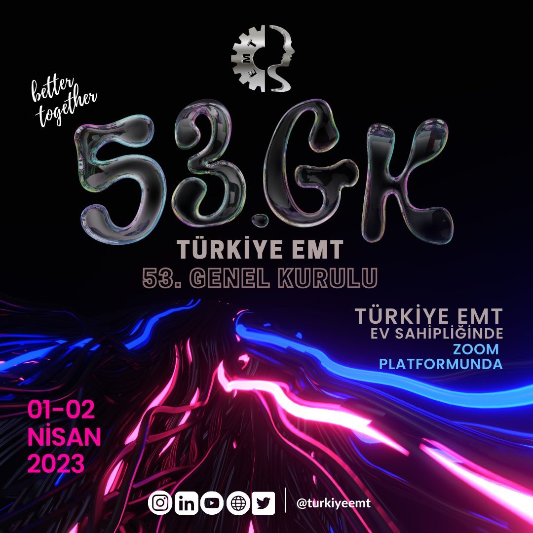 TurkiyeEMT's tweet photo. TürkiyeEMT 53. Genel Kurulu, TürkiyeEMT ev sahipliğinde 1-2 Nisan’da online olarak gerçekleşecek!

Üye okullarımızın temsilcileri ve delegeleriyle gerçekleşecek olan genel kurulumuzu sabırsızlıkla bekliyoruz.🤍

#turkiyeemt #bettertogether https://t.co/kbZeFkX6ns
