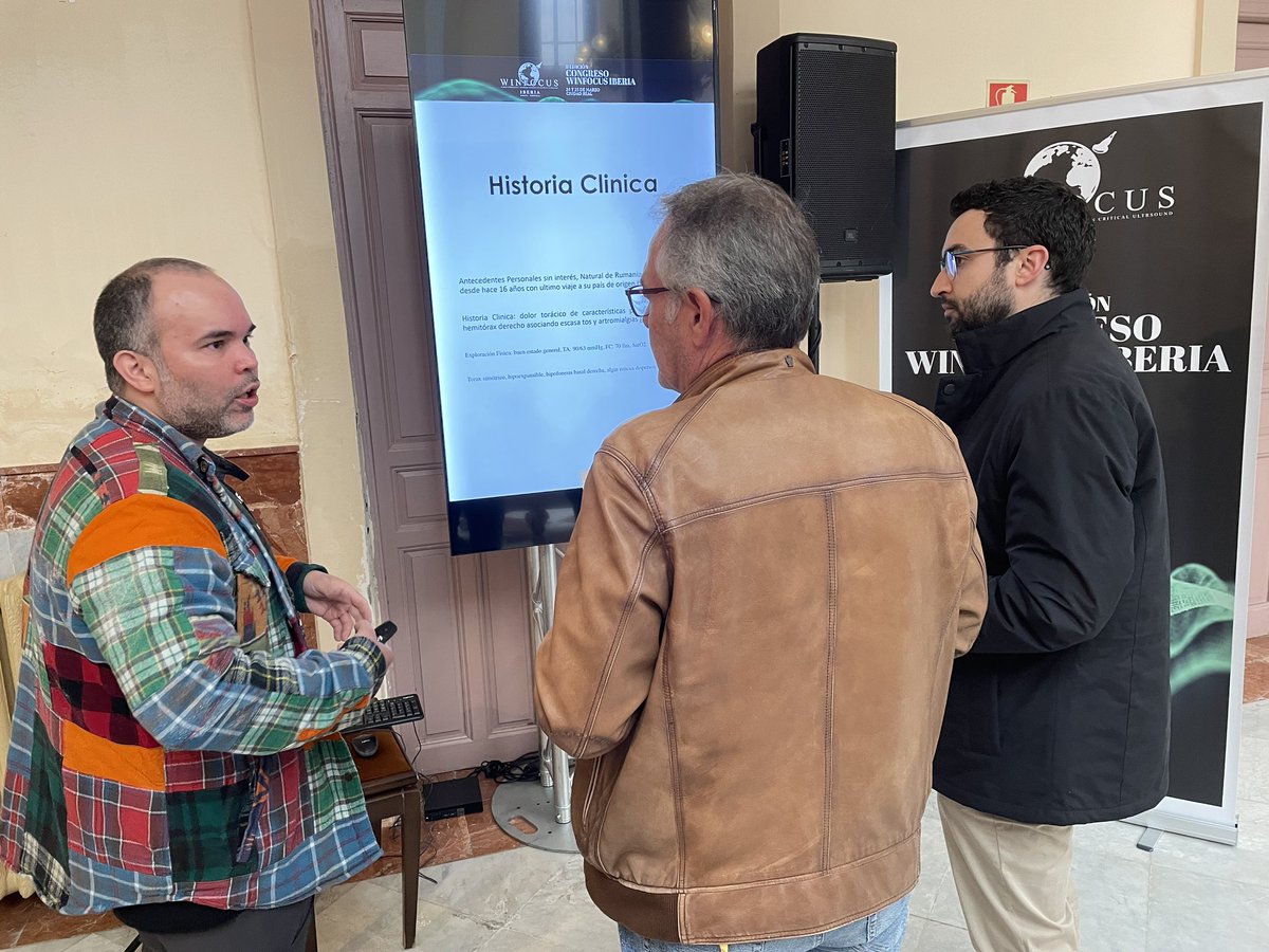 winfocusiberia's tweet photo. Presentación de pósters electrónicos durante el #IICongresoWFIberia. Un lujazo de jurado y, por supuesto, unos casos súper interesantes. ¡Gracias a todos! https://t.co/4rne75bA1W