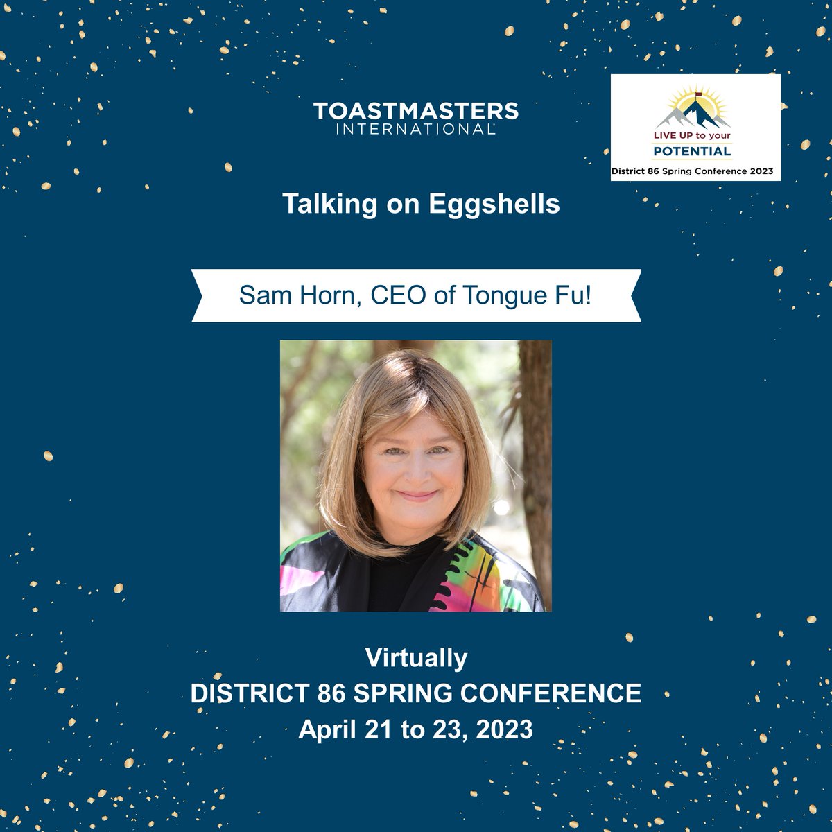 Do you know how to deal with #difficult people without becoming one yourself? Come watch Sam Horn "Talking on Eggshells". Register now to save your virtual seat: eventbrite.ca/e/district-86-… #conflict #LeadershipDevelopment #toastmasters <a href="/SamHornIntrigue/">Sam Horn</a> @MovrinNancy