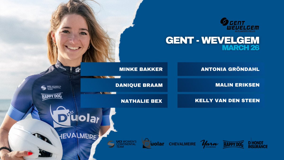 Tomorrow’s @GentWevelgem  program (CET):
👯‍♀️ 12:10 Team presentation
🎬 13:50 Start - Ieper
🏁 18:04 Finish - Wevelgem
🛣️ 162,5km
🎥 @eurosport &amp; <a href="/sporza/">sporza</a>.be 

#gentwevelgem #gentwevelgem23