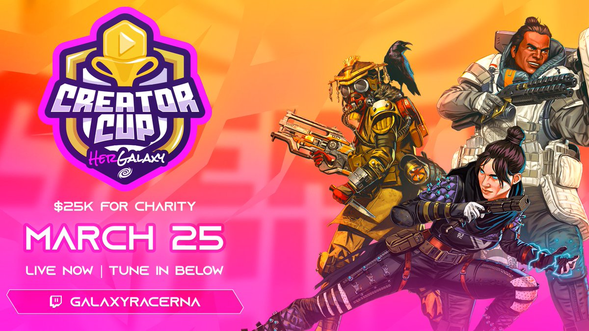 It's game day! We're live with the #HERGalaxy Creator Cup Invitational!

Who will take first place? 🏆

🔴 twitch.tv/galaxyracerna

If you can't join us on Twitch, click here to support the awesome charities we're playing for! ➡️ tinyurl.com/2p95vcen