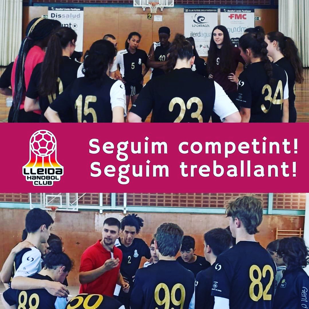 LleidaHC's tweet photo. 👥LLEIDA HANDBOL CLUB 
🤾‍♀️ Seguim competint!
🤾‍♂️ Seguim treballant!
#SomBase #SomIgualtat #SomHandbol
#EsportAmbValors https://t.co/o8sTZ0gv6O