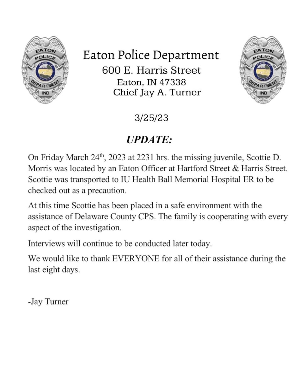 Is it normal to put the child with CPS after they have been found? I am just wondering because I don't recall it happening much before. But I also don't keep following intensively after they are found.  

 #scottiemorris #CPS