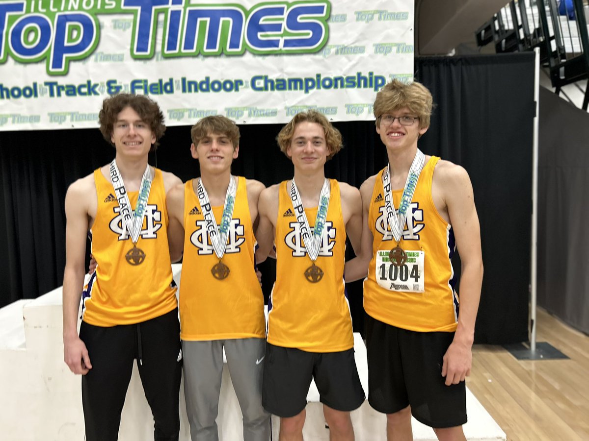 New Indoor School Record in the 4x800 to finish 3rd!