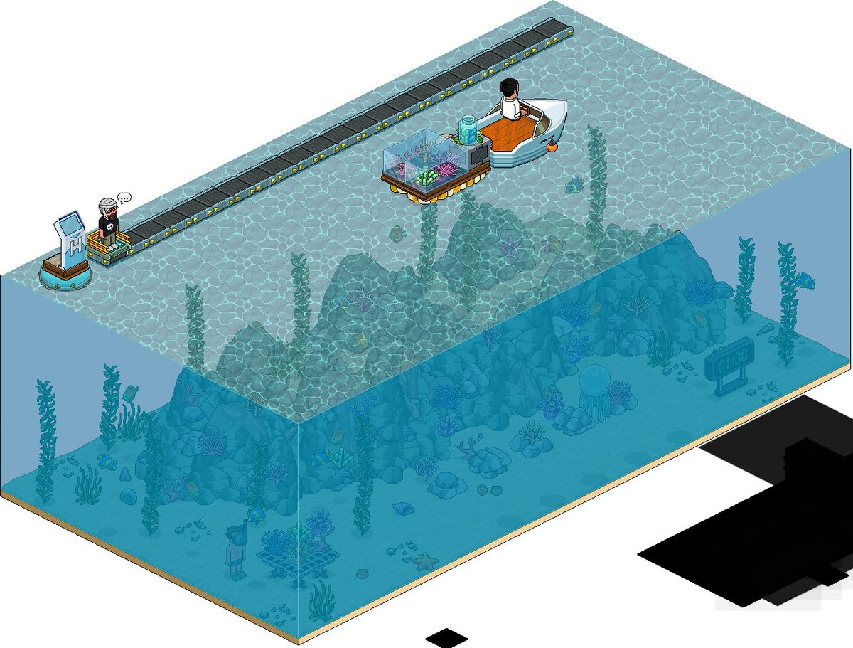 Streetault's tweet image. L'événement préféré de 2022 sur @HabboFR est de retour : Earth Hour ! 
Mes premiers jeux sont disponibles et ont pour thème les coraux. Très content d'avoir utilisé pour la première fois les images pour rendre plus réaliste les fonds marins 🤿

#Habbo #EarthHour2023