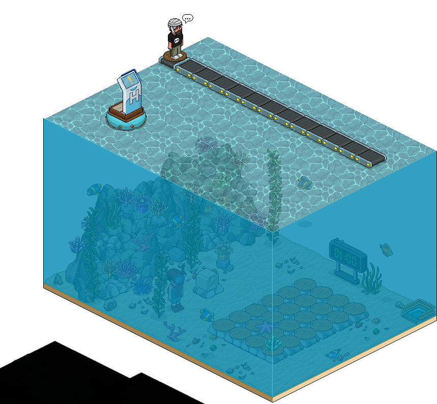 Streetault's tweet image. L'événement préféré de 2022 sur @HabboFR est de retour : Earth Hour ! 
Mes premiers jeux sont disponibles et ont pour thème les coraux. Très content d'avoir utilisé pour la première fois les images pour rendre plus réaliste les fonds marins 🤿

#Habbo #EarthHour2023