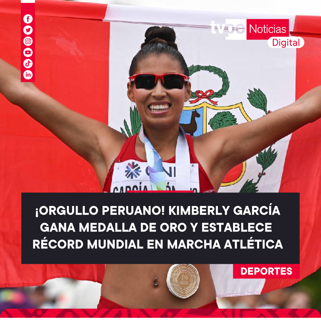noticias_tvperu's tweet photo. 👏 👏 ¡Espectacular! Nuestra compatriota, Kimberly García 🇵🇪, se quedó con la medalla de oro  🏅en la prueba de 35 km marcha femenina en la "42nd Dudinská 50", celebrada en Eslovaquia y estableció un nuevo récord mundial al cronometrar 2h37min44c. https://t.co/r29wW4ToaR