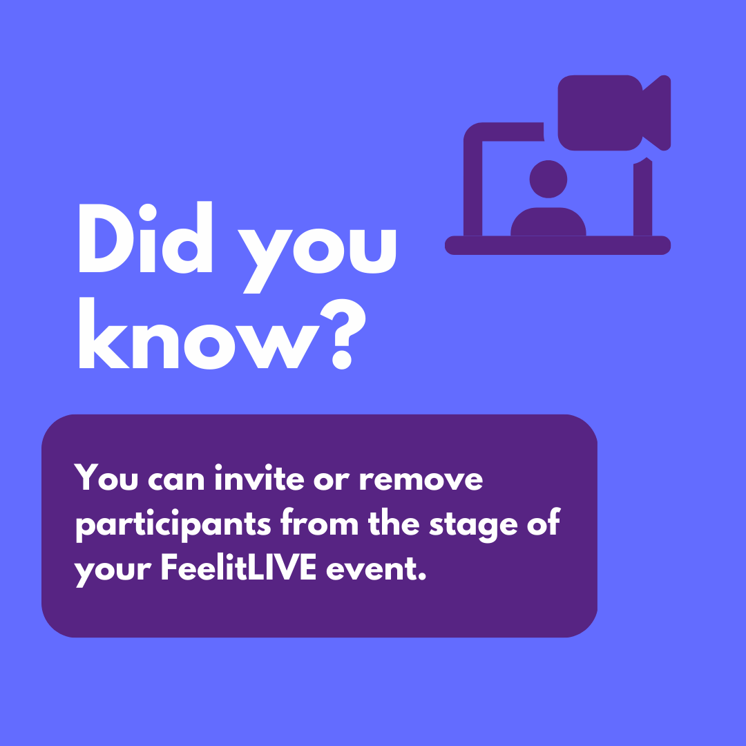 Feelit_LIVE's tweet photo. Did you know that you can invite or remove participants from the stage of your event? Enabled through the hand-raising feature, this allows your audience to engage with the choir.

To know more, visit - https://t.co/b1gxXIYdrd https://t.co/3pbAqGHgqA