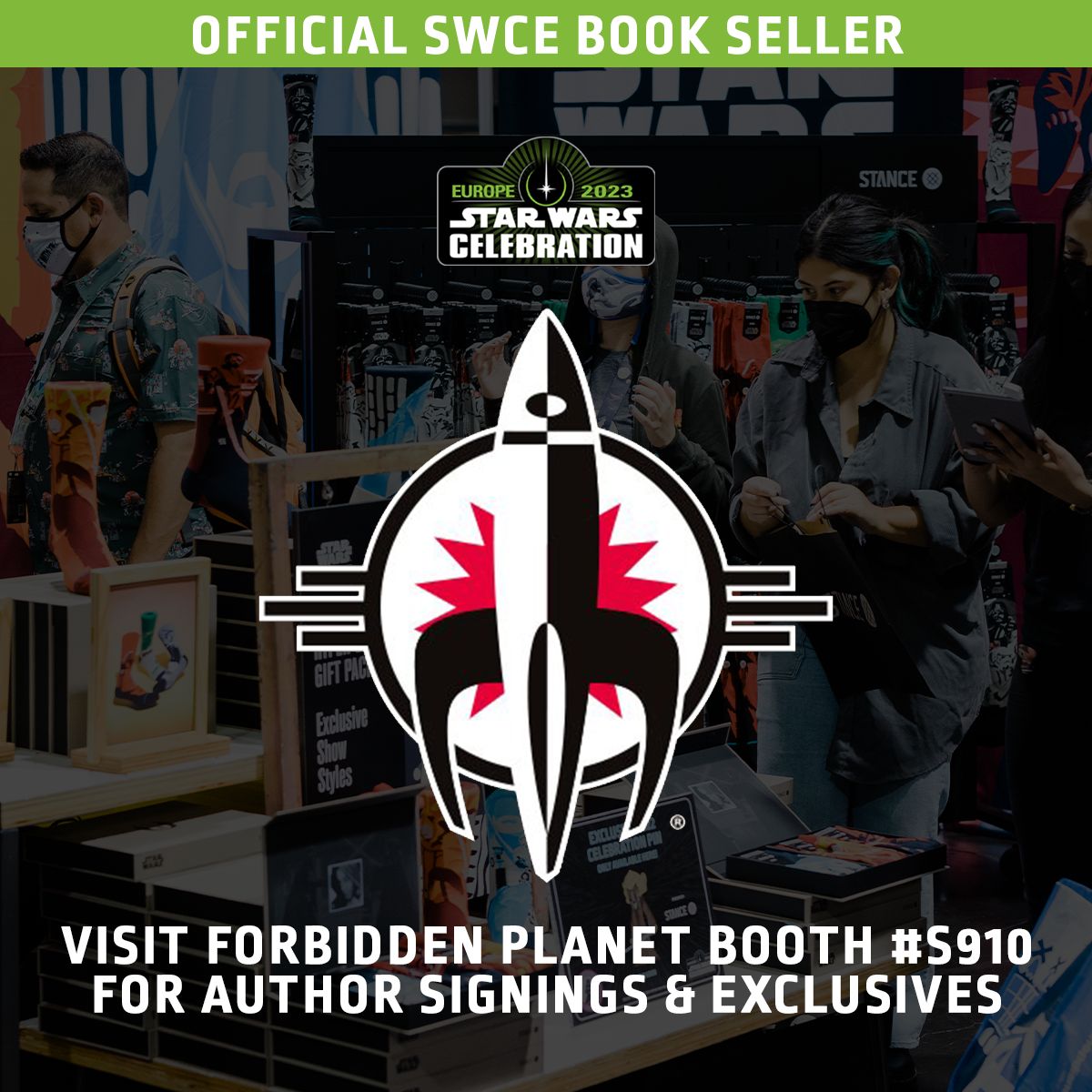 SW_Celebration's tweet photo. The official bookseller of #SWCE, @ForbiddenPlanet has a bunch of amazing exclusives from FigPin, Dark Horse Comics, DK Books as well as an action packed roster of signings. Be on the lookout for them at booth #S910 to grab your favorite read in all of the galaxies. https://t.co/T9H4Nk17yp