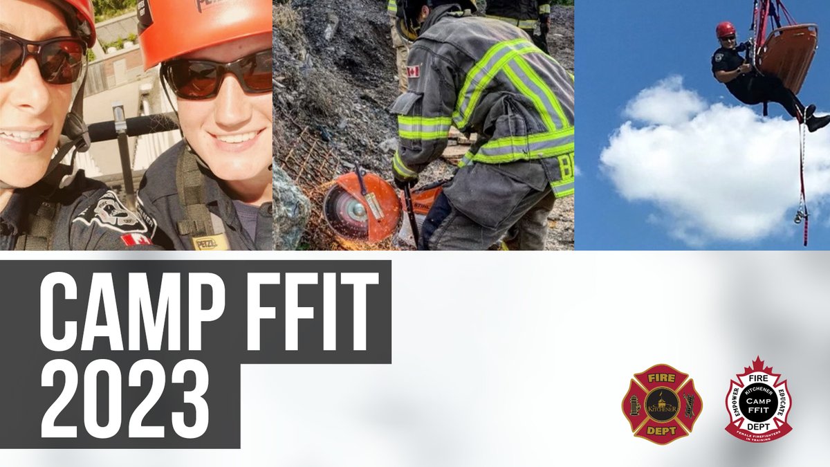 Know a young woman between the ages of 15-19 interested in a future career in fire services? Let her know about the info night coming up on March 29 at 7 p.m. about Camp FFIT to learn all about this 4-day hands-on day camp. 

Details: Kitchener.ca/FFIT
#KitchenerFire