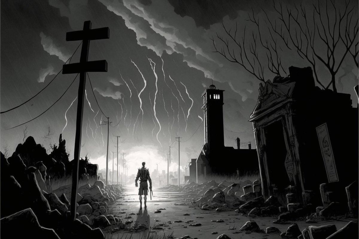 DeadTownWorld's tweet photo. The darkness in DeadTown is palpable. Will you be able to navigate its twisted alleys and hidden dangers?

#deadtown @macroversehq #epic coming soon https://t.co/eM4rR7rvHA