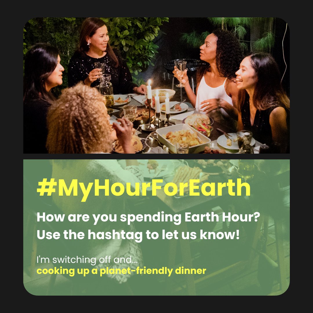 earthhour's tweet photo. Join us this #EarthHour as we switch off and give 60 minutes to our one home. How? Spend the hour doing something – anything – that’s positive for our planet.

Are you in? Share what you’re doing by using the #MyHourForEarth hashtag.

For ideas, visit https://t.co/526U7CluMa https://t.co/iJk6LFoNn3