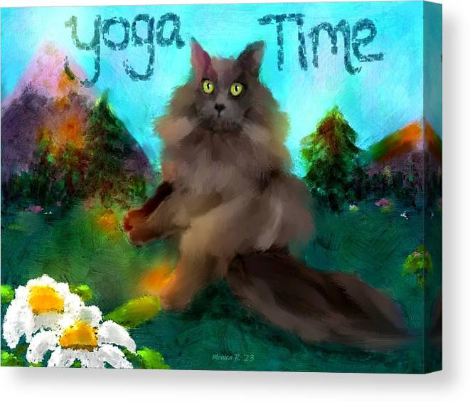 Check out this new canvas print that I uploaded to fineartamerica.com! fineartamerica.com/featured/yoga-… 

#cat #yoga #yogatime #catyoga #catpainting #funny #yogadecor #longhaircat #nebelung
