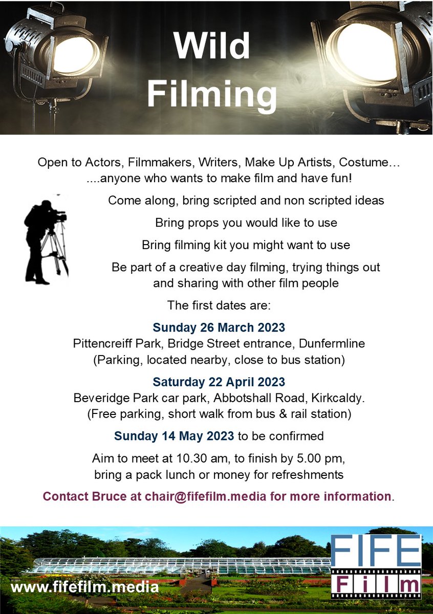 FifeFilm's tweet photo. A wee reminder for our #WildFilming in Dunfermline tomorrow. https://t.co/E3P1csiR8l