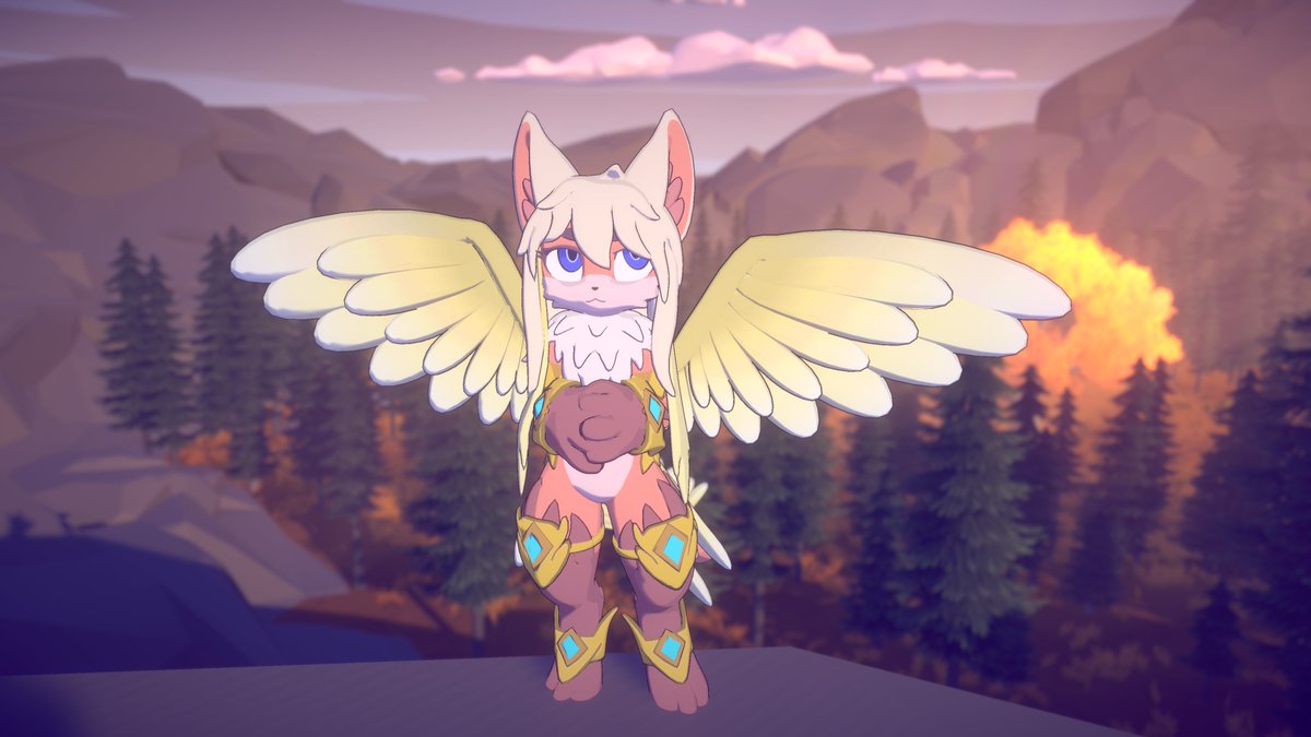 KobiHema's tweet photo. I am so so happy that my amazing husband @Raideus_LF's Spirety model is finally in #furhub!!! I can't wait to see Spireties all over VRC heehee. Just look how cute it is!!! >w<
#VRChat https://t.co/iiRoSTGydz