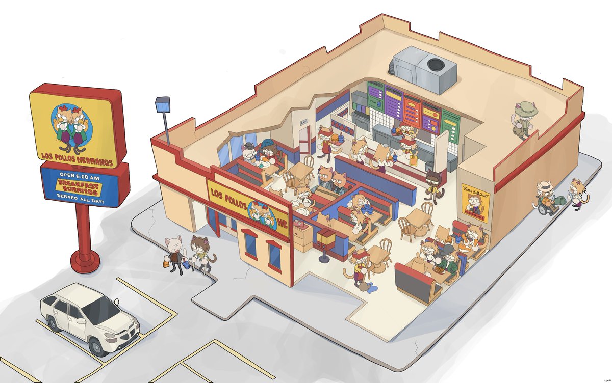 19Vodnik's tweet photo. Los Pollos Hermanos commission 🐔 https://t.co/UfD2MhimRc