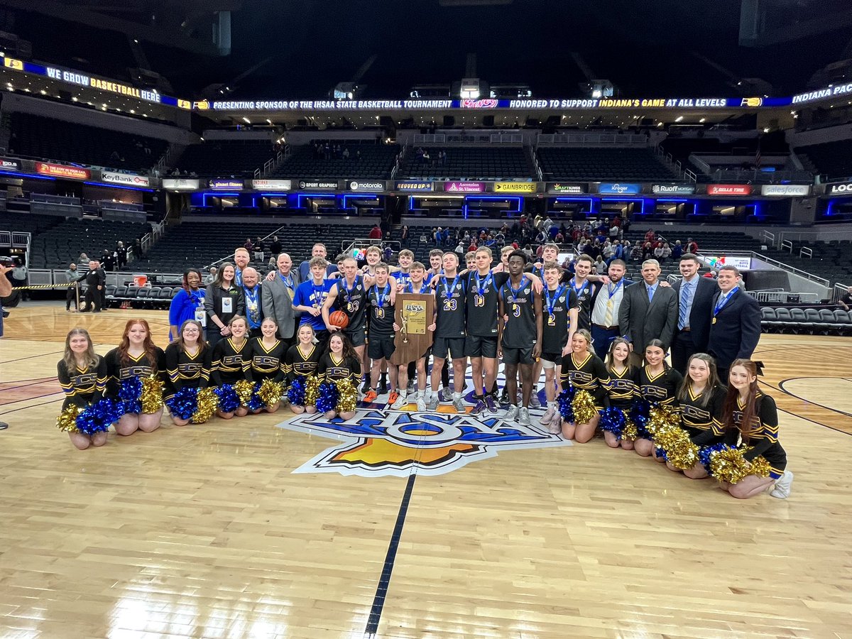 IHSAA1's tweet photo. The Fort Wayne Blackhawk Christian Braves are the 2023 Class 2A State Champions! This is their third Basketball state title in school history! 🏀🏆🏆🏆 @BCSAD https://t.co/epSsSsAwxb